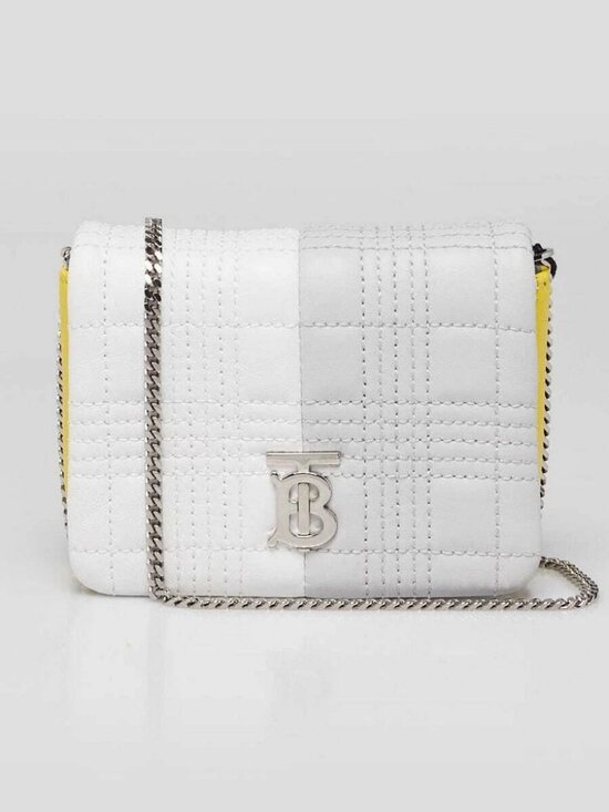 Burberry Handbags - Burberry Multicolor Micro Quilted Lambskin Leather Mini Lola Colorblock Cross...